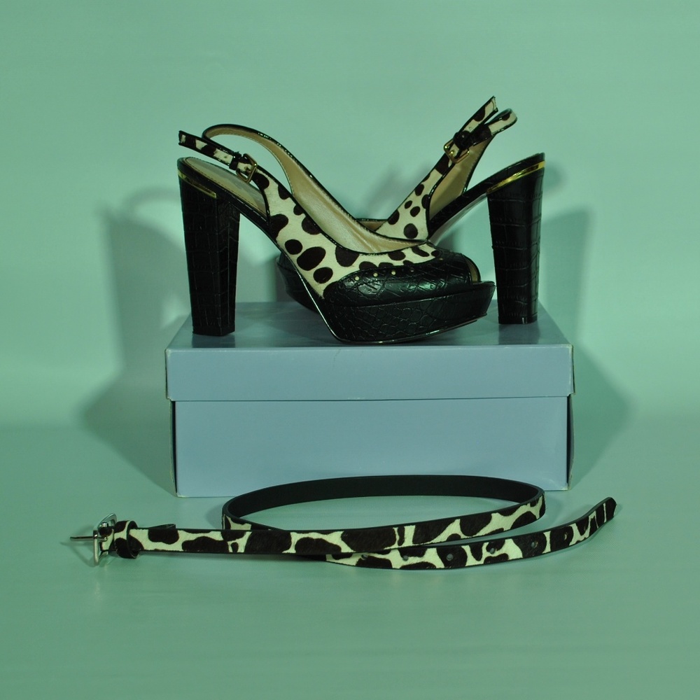 Marc Fisher Heels Tinylee multi pony sz 7.5M